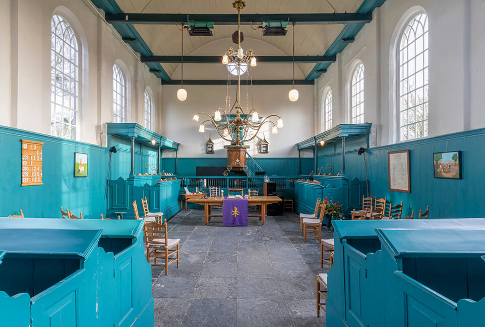 Interieur Hervormde Kerk Ursem, i.o.v. Mooi Noord-Holland.